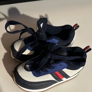 Tommy Hilfiger Navy and Cream Kids Sneakers